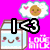 Pixel art of a milk carton with smiling face, cloud-shaped egg icon above it, and text elements on bright pink background.