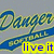 Blue and yellow 'Danger' text with 'Football' banner on gray background, three yellow boxes containing blue text: live it, love it, play it<3.