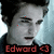 Pixelated static image of a person's face with dark hair, red dots on forehead and cheek, and red text reading "Edwod" at bottom.