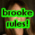 A four- shows a person with long brown hair; the top-left has green text overlay while the bottom-right is blank