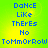 Blue pixelated text on a green-yellow gradient background, arranged in four with repeated phrases