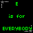 Green pixelated text on black background with animated white and gray star icons moving across the screen.