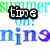 Pixelated text elements in green, blue, and purple repeat with black outlined words 'time', 'of day', and 'life!' on a white background.