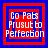 Four identical pixelated text in red and blue with 'Go Pats Prusut to Perfection' displayed, arranged in a