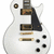 Pixelated guitar icons with white and orange bodies, black necks, and visible text reading 'Les paul' above the orange guitar.