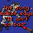 Pixelated character in silver and red armor with red accents on chest and arms, holding a red sword, against blue background with text in red, blue, green, and white.