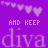 Purple background with repeated light purple text and heart symbols arranged in a pattern