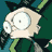 Animated sequence of a cartoon character with light brown hair and large eyes in various expressions against a dark green background.