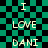 Pixelated text on a green and black checkered background with visible distortion effects.