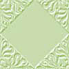 A static square icon with a pale green center bordered by four identical corner patterns of interwoven white and light green lines.