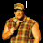 Animated contact sheet of a man in plaid shirt and cap with sequential text frames forming a song lyric about taking his sister to the flea market.