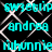Animated sequence of cyan text on black background with white overlay, cycling through repeated names and words