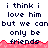 Pixelated text repeats across three with a red jagged border beneath the phrase "only be friends" on white background