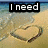 A beach scene with a heart drawn in sand, text arranged across four reading "I need someone to catch me when I FALL"