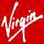 Red background with white cursive 'Virgin' text and black 'MOBILE' text in pixelated style.