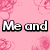 six distinct pixelated images with text overlays and varied backgrounds including pink floral, blue textured, white, and black-and-white patterns