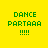 Four pixelated display 'DANCE PARTAAA !!!!' text with green letters on yellow, light green, cyan, and dark green backgrounds