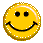 Yellow circular icon with black smiley face features, showing variations in eye and mouth positions