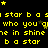 Yellow pixelated text and stars on black background with gray rectangle in bottom right corner.