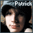 A 3x3 contact sheet of eight animated frames showing a person wearing a dark beanie and black shirt with the name "Patrick" displayed in white text above their head, each frame capturing subtle facial expression changes across the animation sequence.