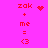 Pixelated red text and symbols on bright pink background with two animation states showing heart and starburst icons.