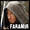 nine shows a hooded figure with a lightsaber, each displaying the word "FARAMIR" in white text below the figure