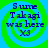 Four identical pixelated display blue text on a green and blue spiral background with 'x3' at the bottom
