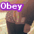 Animated image of a person in a black hat and dark clothing with overlaid text reading "Obey" and "AwesomeSwagge".