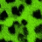 Green and black leopard print pattern with a bright green background and the word 'Greeny' in light green text on the right side.
