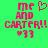 Green background with pink pixelated text reading "me AND CARTER!!" and two heart symbols, one above the text and one below.