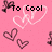 Pink background with pixelated hearts and text reading "To Cool 4 a BOYFRIEND" and "DUH!" in black block letters.
