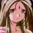 A 48x48 pixel animated buddy icon featuring a cartoon anime-style character with long brown hair and blue eyes on the left, paired with stylized text reading "Anime IM" and "COM" on a black background to the right.