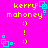 Pixelated icon with bright pink background, yellow text, and cyan geometric shapes in four repeated