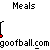 Pixelated snail on exercise bike with brown shell, green body, red wheels; text labels 'Meals', 'Wheels', and repeated domain name visible.