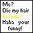 A 3x3 contact sheet of six identical animated frames showing a pixelated text-based icon with black and yellow text on white background, arranged in three rows with the bottom-right frame missing.