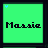 Green square icon with 'Massie' text and small colored pixel symbols changing position across frames.
