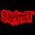Red pixelated text and pentagram symbol on black background in a contact sheet layout with two frames.