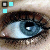 A close-up of a blue-eyed person's face with visible eyelashes and skin texture, showing subtle changes in eye position across frames.