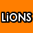 six colored with text and symbols: orange 'LIONS', pink '+', purple 'GRANDMAS', light blue '=', white heart, gray empty space