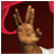 A two-frame contact sheet showing a hand gesture on the left and pixelated text on the right against red backgrounds.