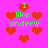 Pixelated pink background with red heart shapes and green text reading "I like andrew" in multiple locations.