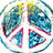 Four distinct pixelated icons arranged in a : peace symbol, heart outline, smiley face, and musical note with rainbow background