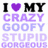 A collage of six distinct pixelated text and symbol designs in various colors including purple, green, pink, black, white, and cyan.