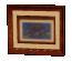 A framed artwork with layered borders rotates through multiple angles against a gray background, showing front, side, and corner views.