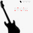 Black electric guitar silhouette with changing text below: 'BREAK', 'BREAK GUITARS', and 'BREAK GUITARS NOT HEARTS' in various colors across frames.