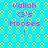 Pixelated blue background with yellow circular patterns and pink text reading "Vallah G's Mooses !" in four identical sections.