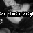 Black-and-white animated icon shows a person with dark hair and light skin in multiple poses, including text overlay reading 'ira maria krigl' on the left side.