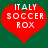 Red heart-shaped icon with white text "ITALY SOCCER ROX" on green background, two identical frames side-by-side.