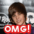 A four- shows a person with brown hair in a purple shirt against a blurred background, with red text overlays changing