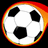 Pixelated soccer ball with orange and red motion blur on black background, green with text "MAKE IT REIGN!" and "#6", gray